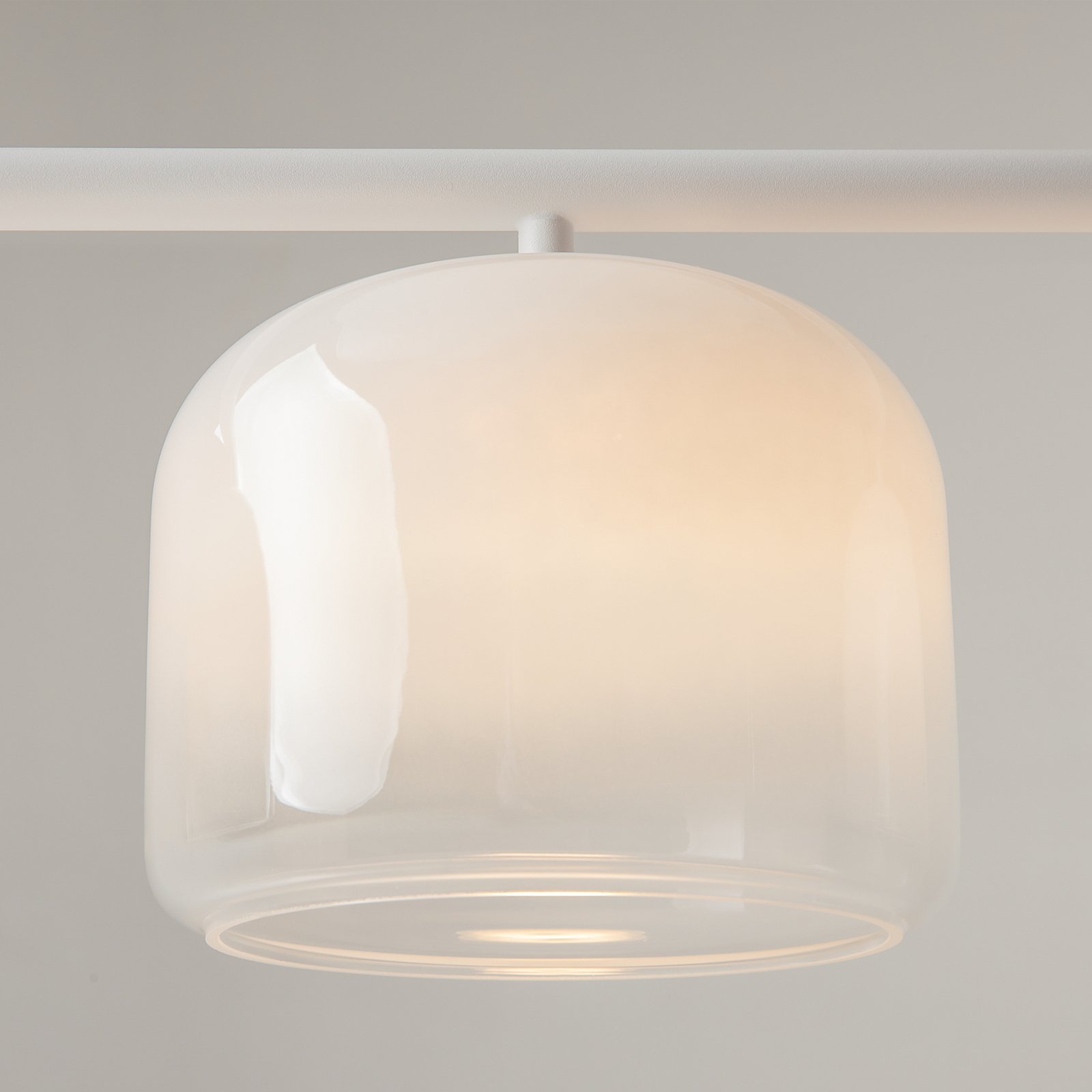 Lampă suspendată LED Maytoni Spirito, 3 becuri, albă, sticlă, dimabil