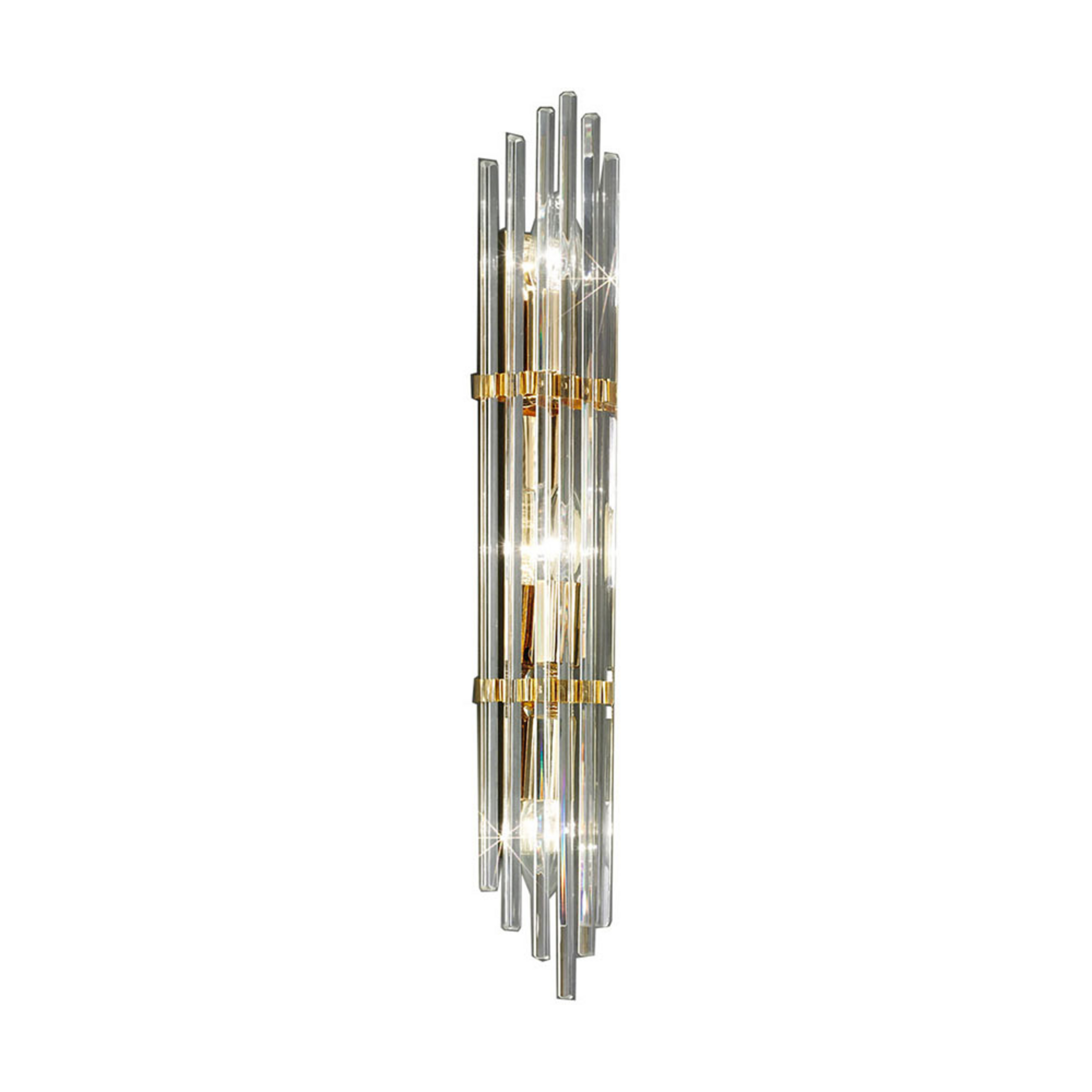 Austrolux Wandleuchte Ontario, 60 cm, 24 K vergoldet, Glas