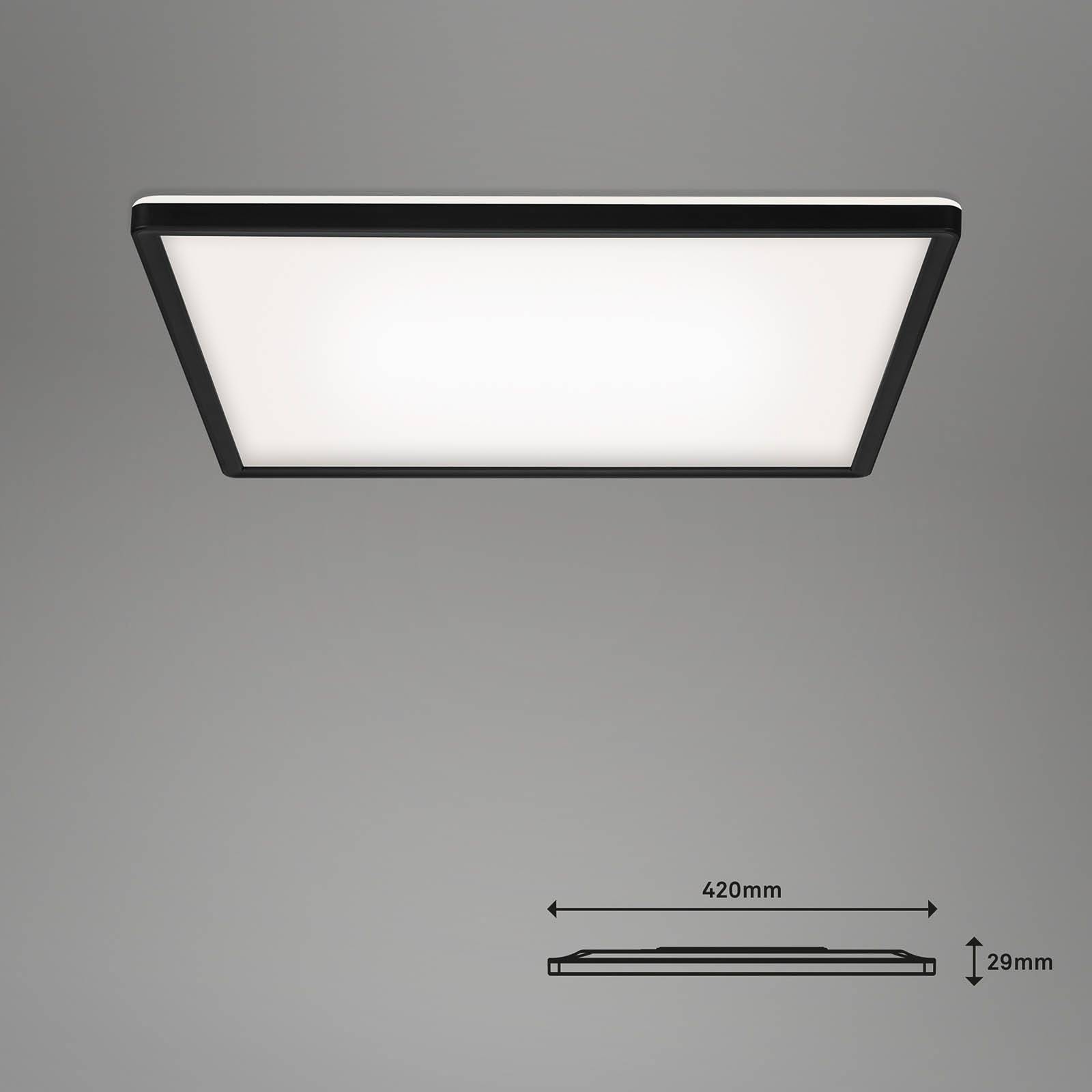Briloner led-es mennyezeti lámpa slim smart fekete dim cct 42x42cm
