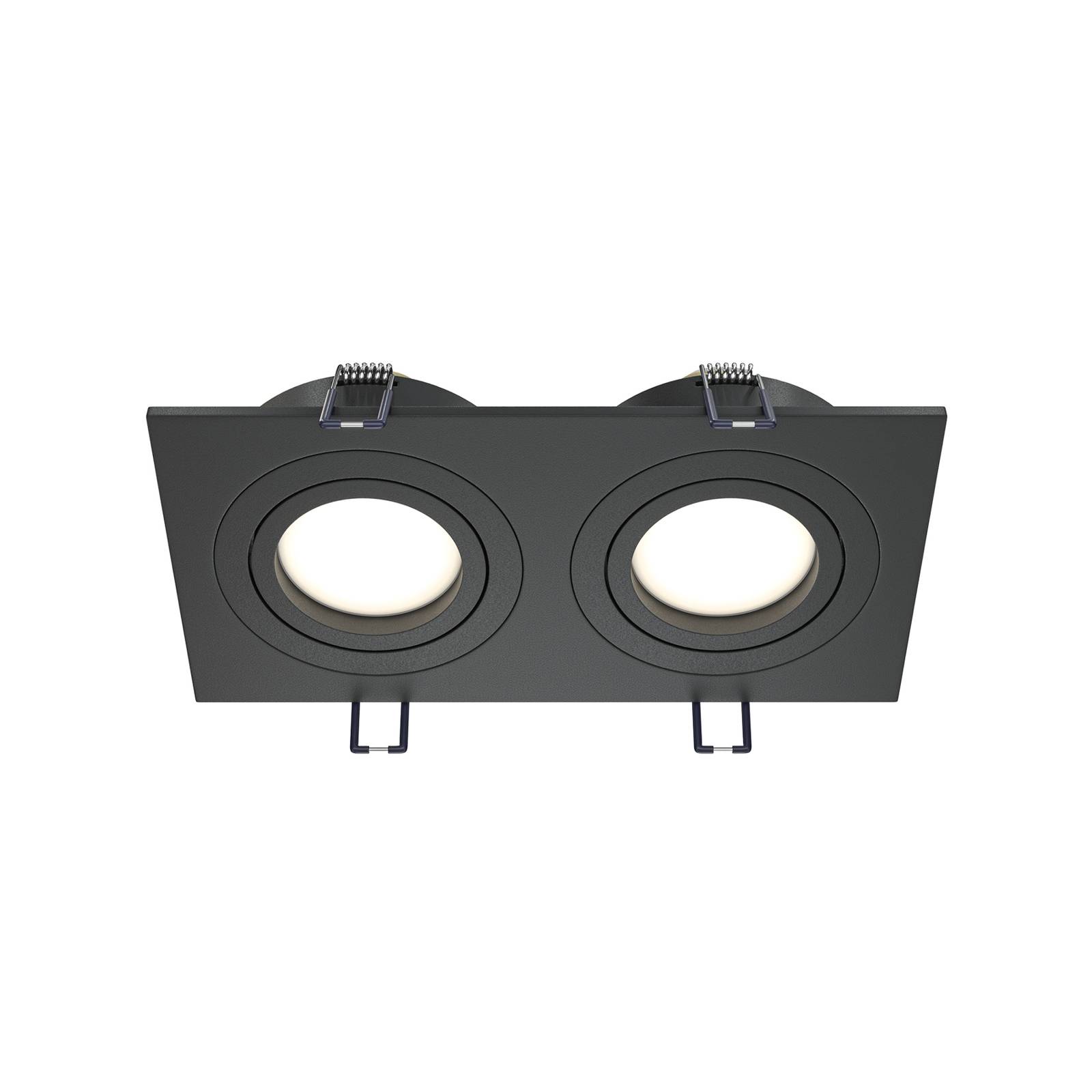 MAYTONI ATOM Einbaustrahler – Downlight GU10 – Flacher Deckenspot aus Aluminium – LED fähig, schwenkbar – Einbauleuchte für die Decke in Küche, Flur, Wohnzimmer - Schwarz