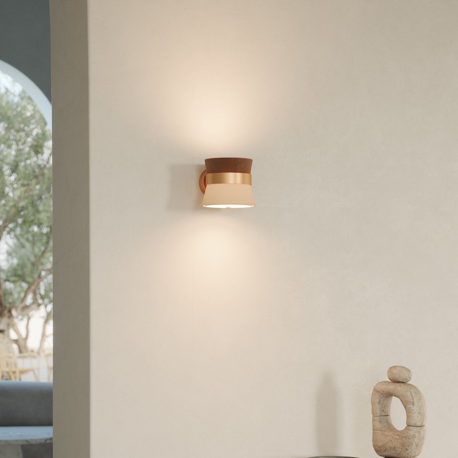 Easy Light Caramelo wall light, coffee brown
