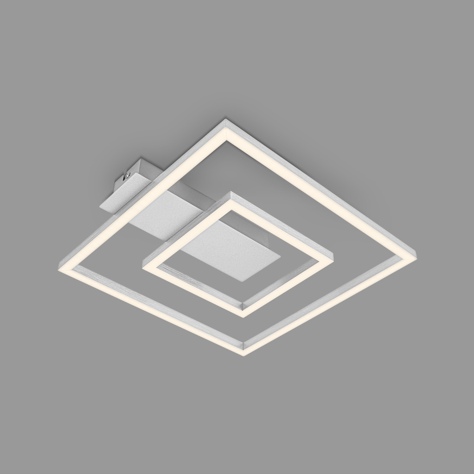 LED-Deckenleuchte 3772 mit 2 Rahmen, alu