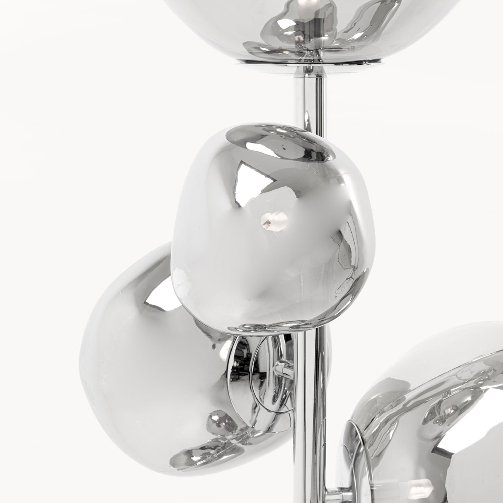 KARE gulvlampe Burbuja. Sølv, glas, 168 cm, 7 lyskilder.