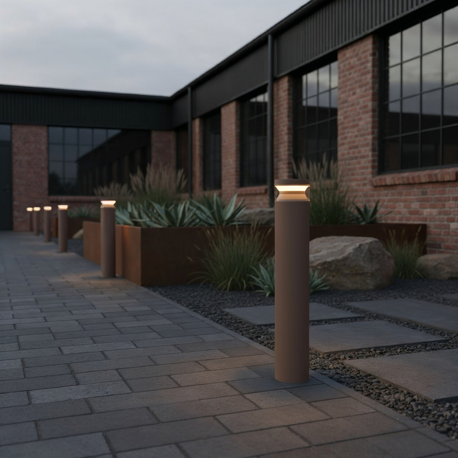 Ideal Lux LED осветление за пътеки Boeing, височина 70 cm, кафе