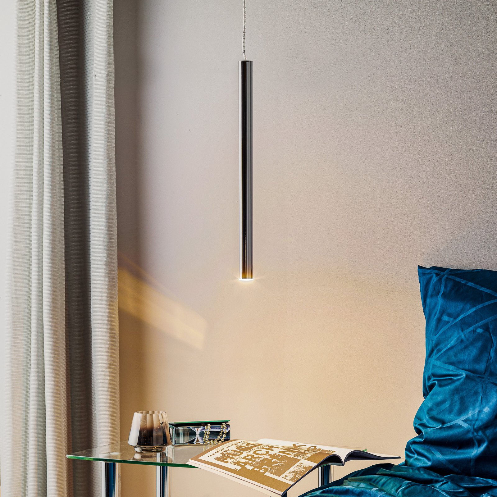 LED hanglamp Varas, 1-lamp, chroom