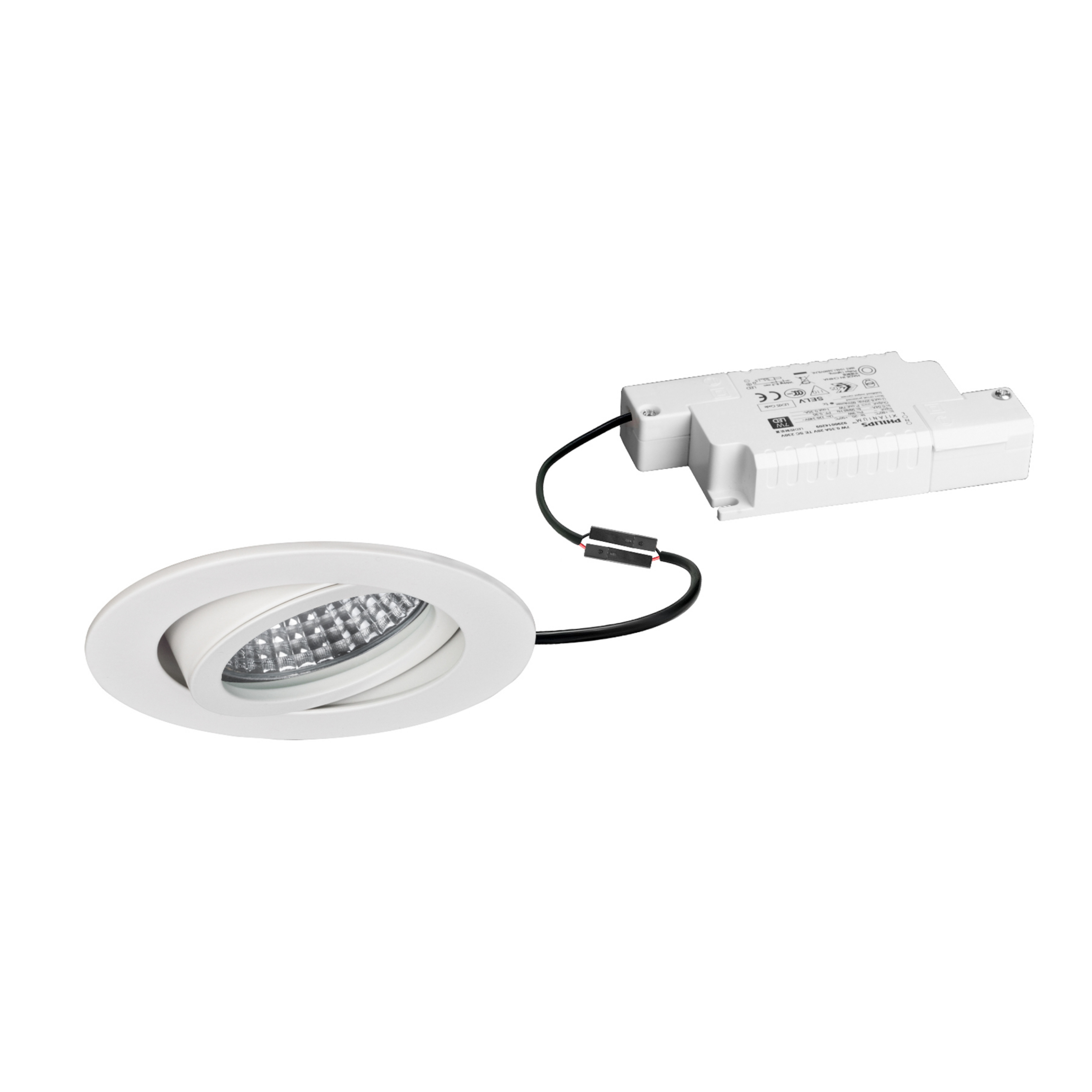 BRUMBERG LED innfelt spot Tirrel-R, dimbar, matt hvit