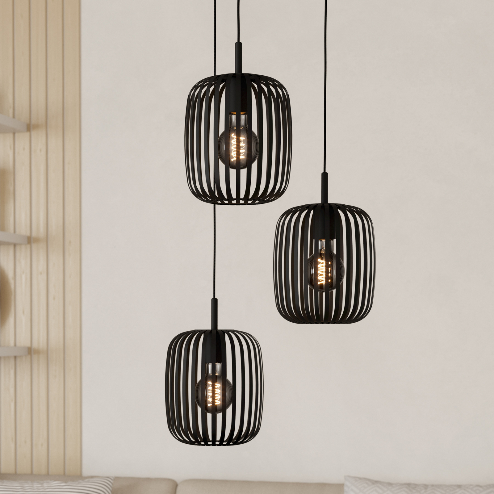 Hängeleuchte Romazzina, Ø 46 cm, 3-flg., Stahl