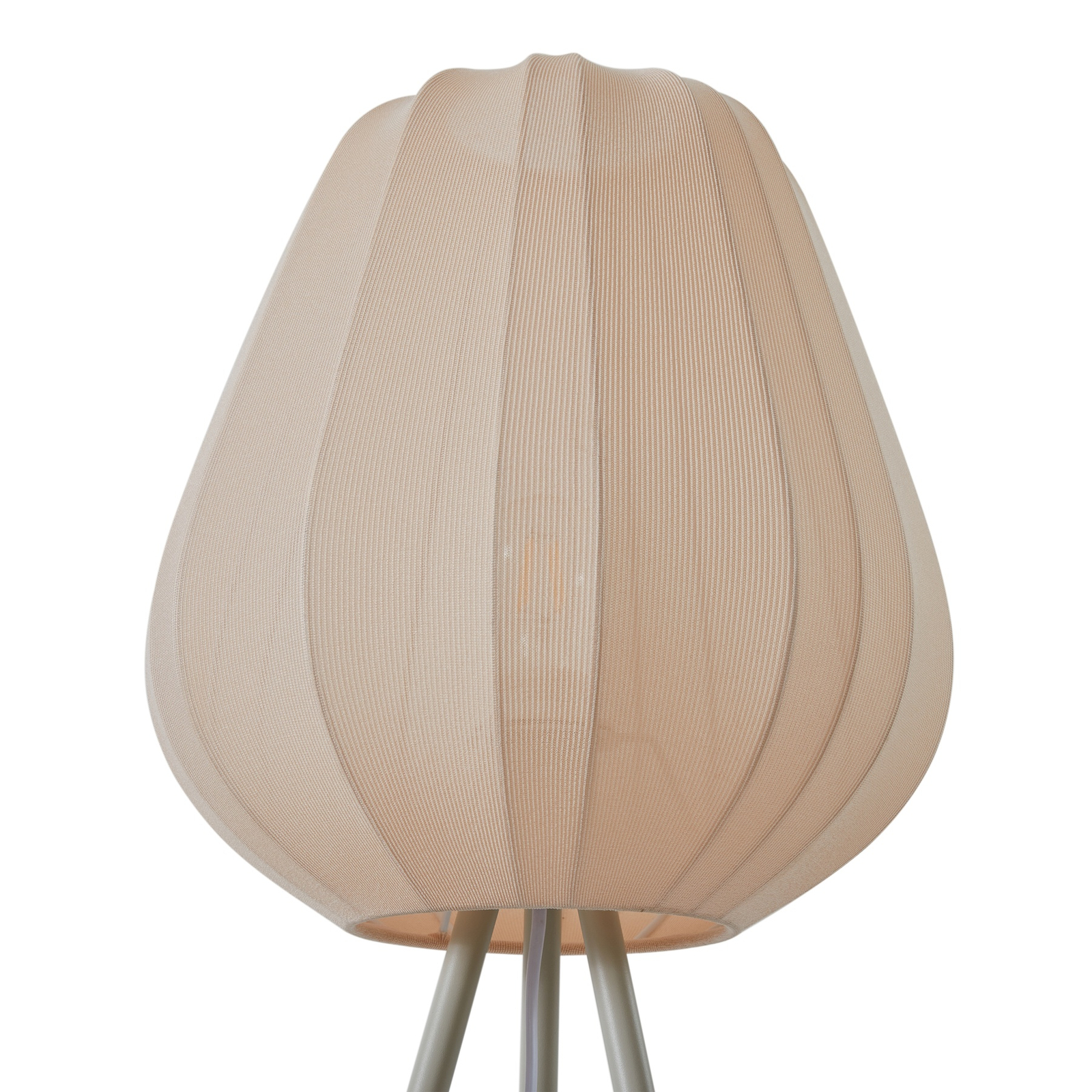 Lindby Helin gulvlampe, beige, tekstil, stativ, 144 cm, E27