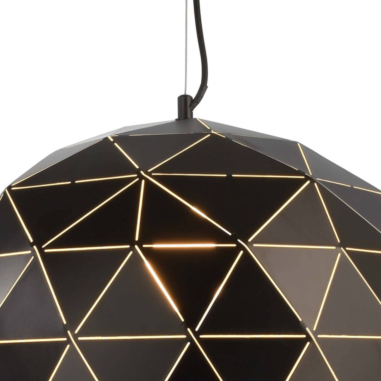 Lampa wisząca Asterope, okrągła Ø 40 cm, czarna