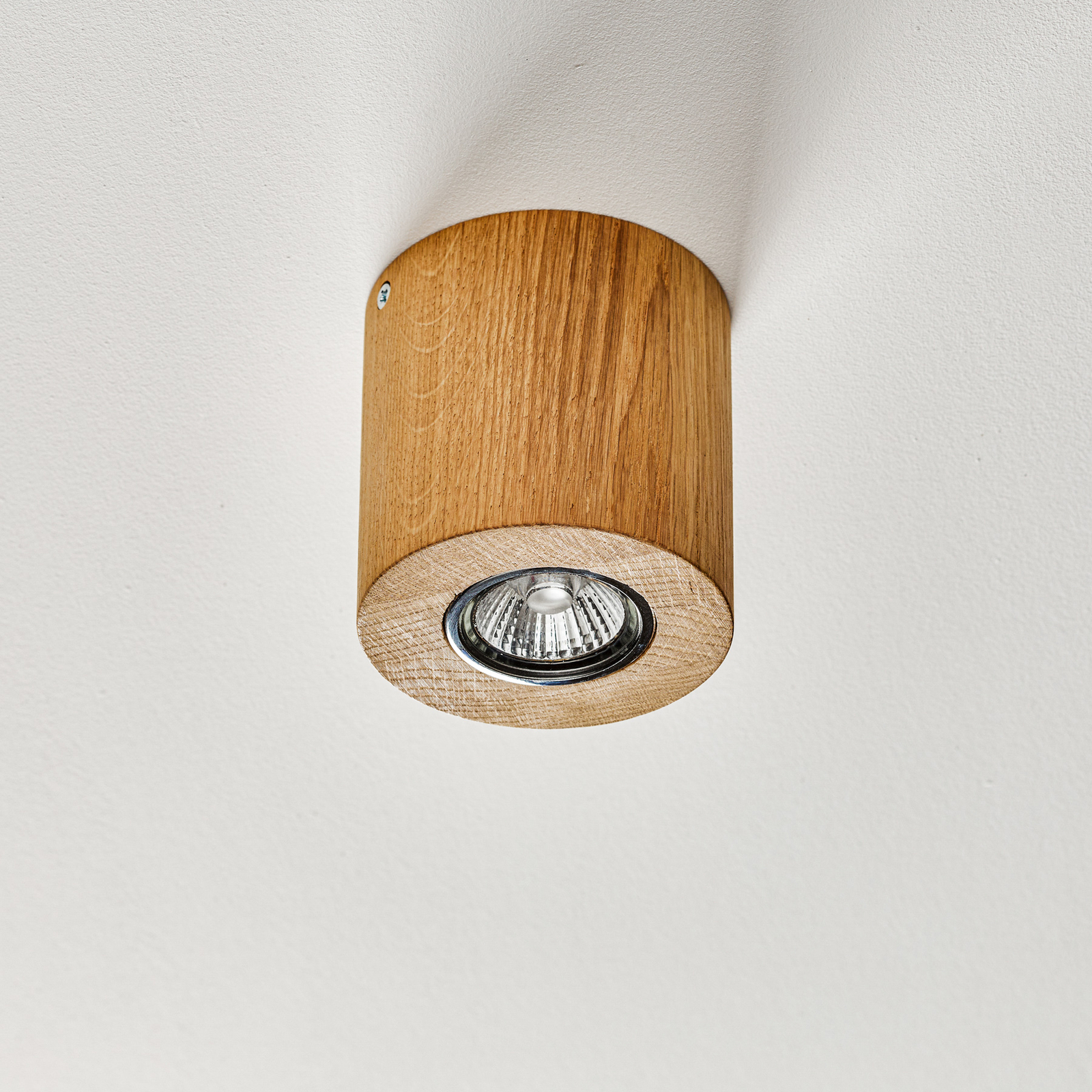 Plafondlamp Wooddream 1-lamps eiken, rond, 10cm