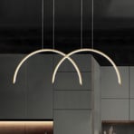 LED-Pendellampe Megan, Länge 95 cm, goldfarben, 2-flg.