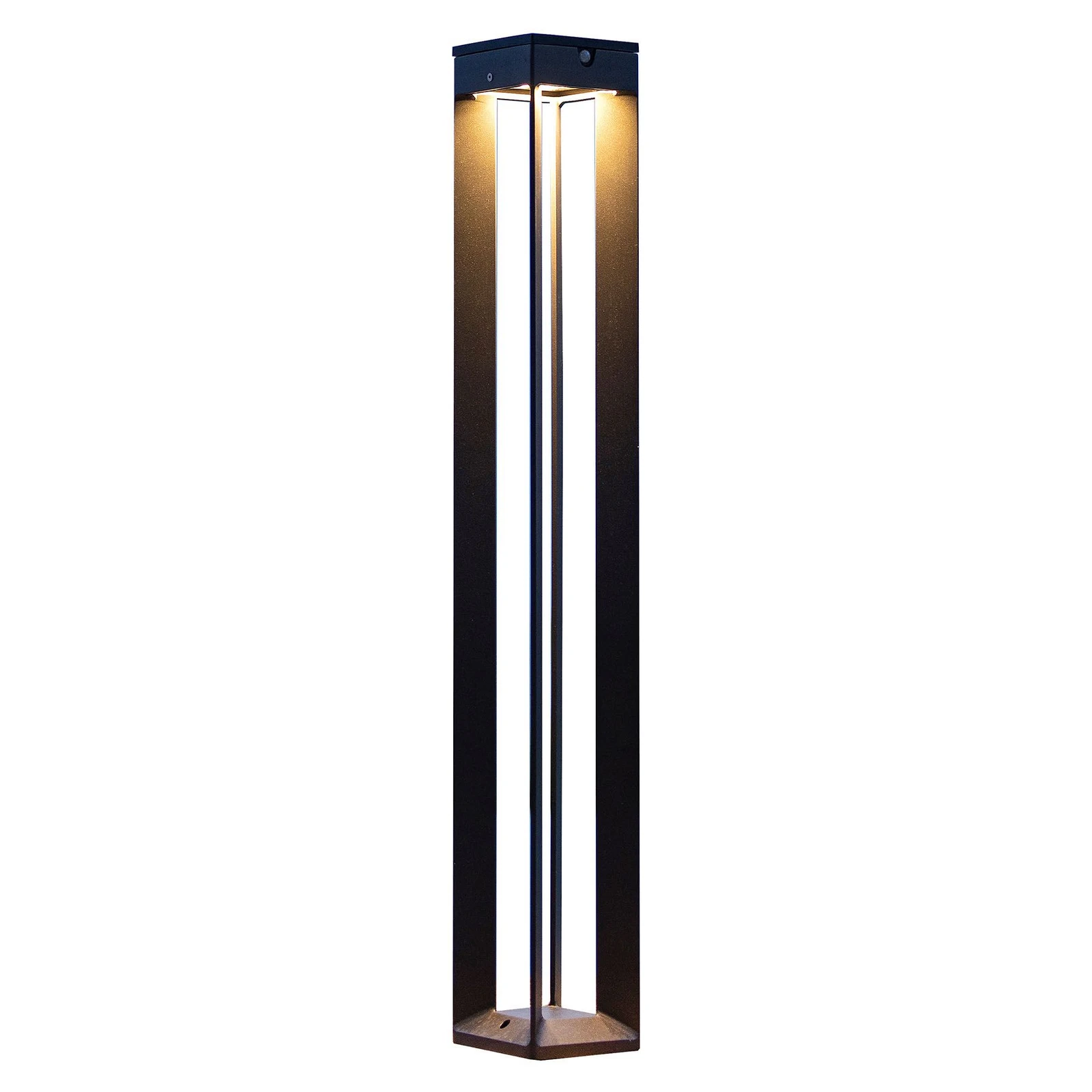 LED-Solarleuchte Borne mit Sensor, 90 cm, grau