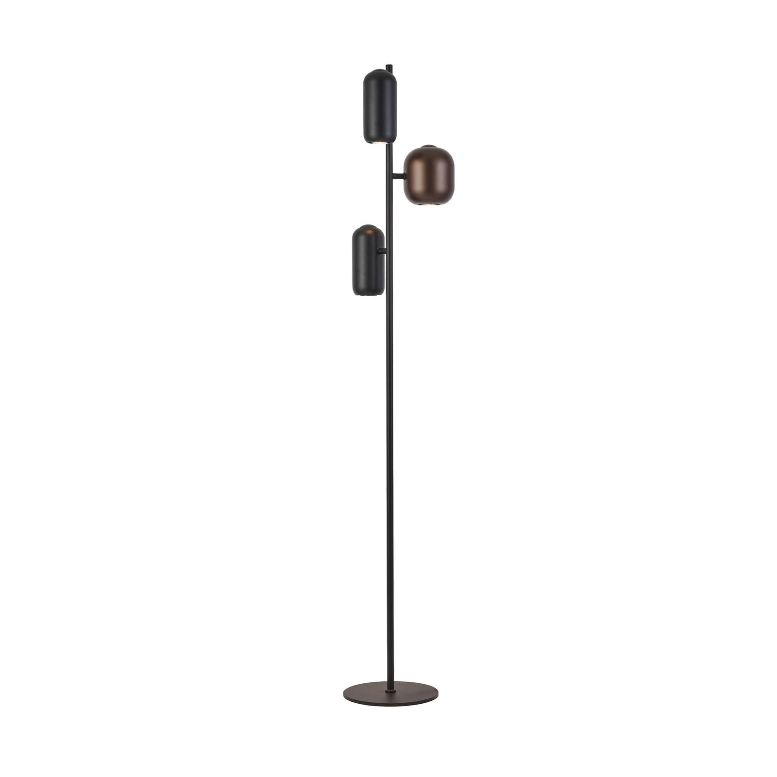 Brilliant Lampadaire Jane hauteur 147 cm noir/brun/vert 3 lampes