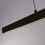 Lampada a sospensione Layla LED, lineare, nera, regolabile in altezza, CCT