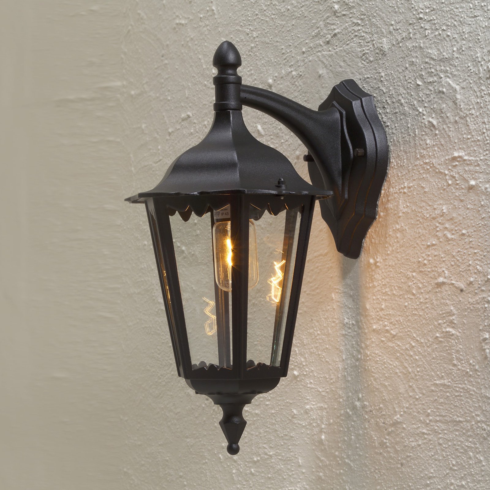 Firenze vanjska zidna svjetiljka, viseća, 48 cm, crna