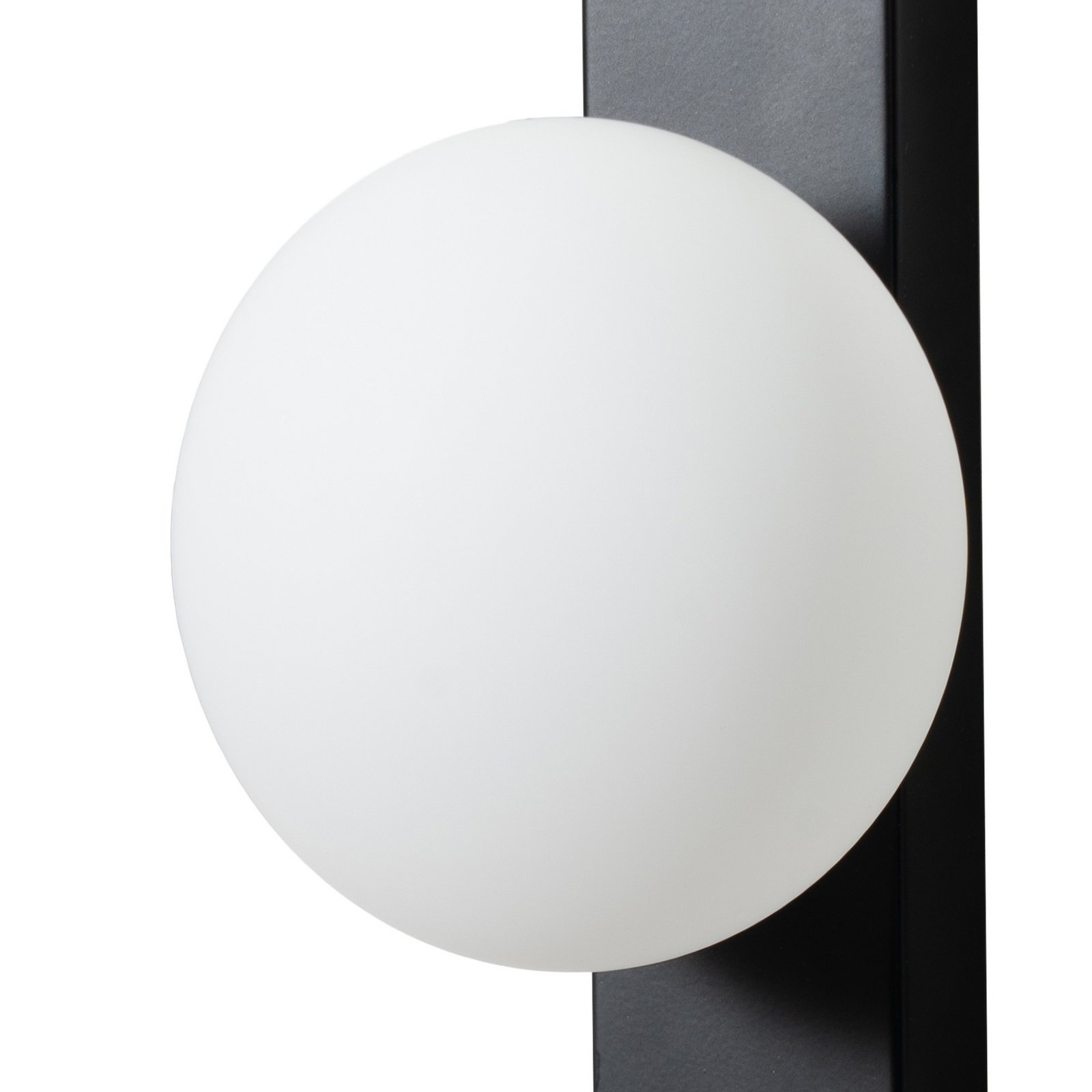 Lindby Wandleuchte Tavrik, schwarz/weiß, Höhe 30 cm, Glas