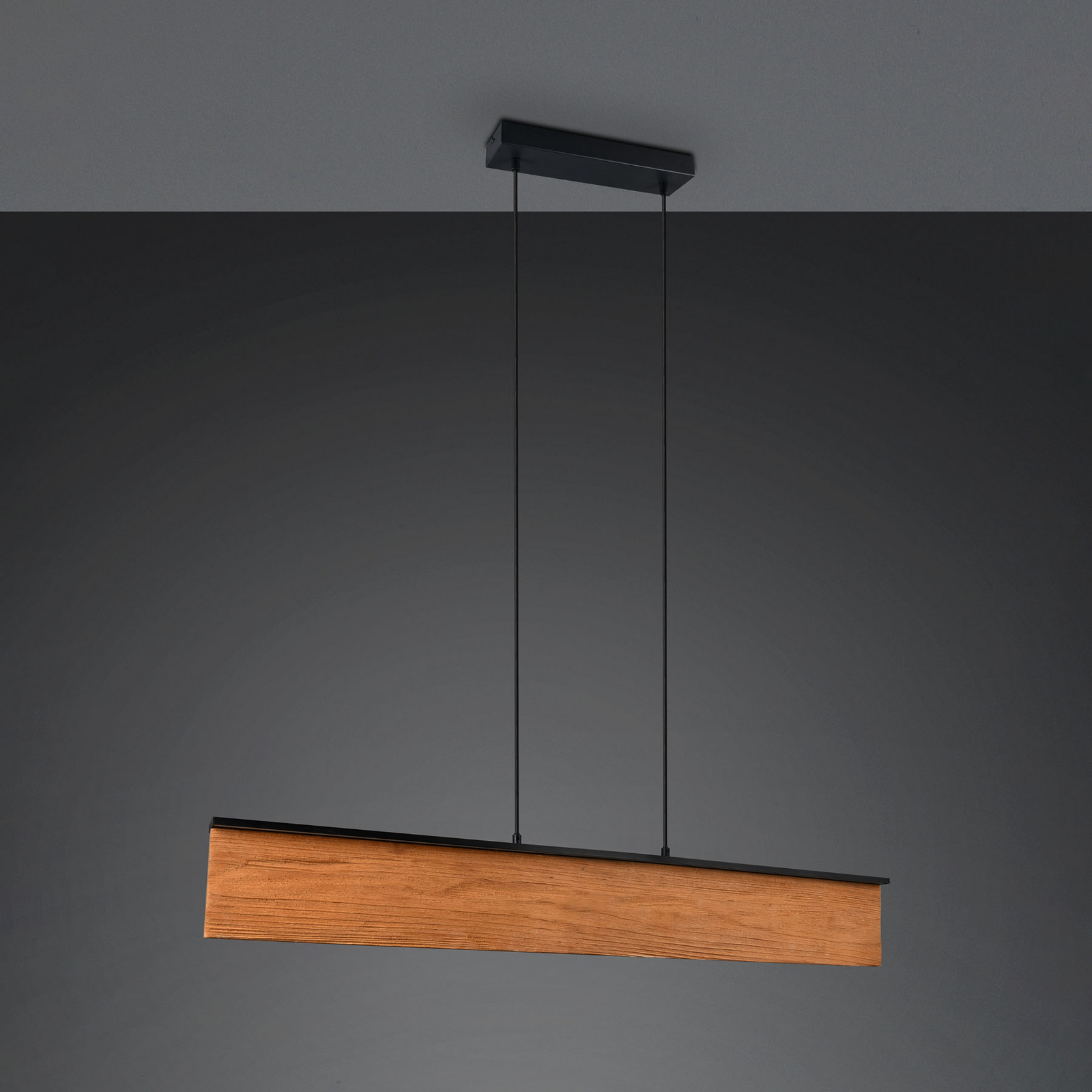 Κρεμαστή λάμπα LED Kalea, μήκος 110 cm, χρώμα ξύλου, ξύλο Κρεμαστή λάμπα LED Kalea, μήκος 110 cm, χρώμα ξύλου, ξύλο