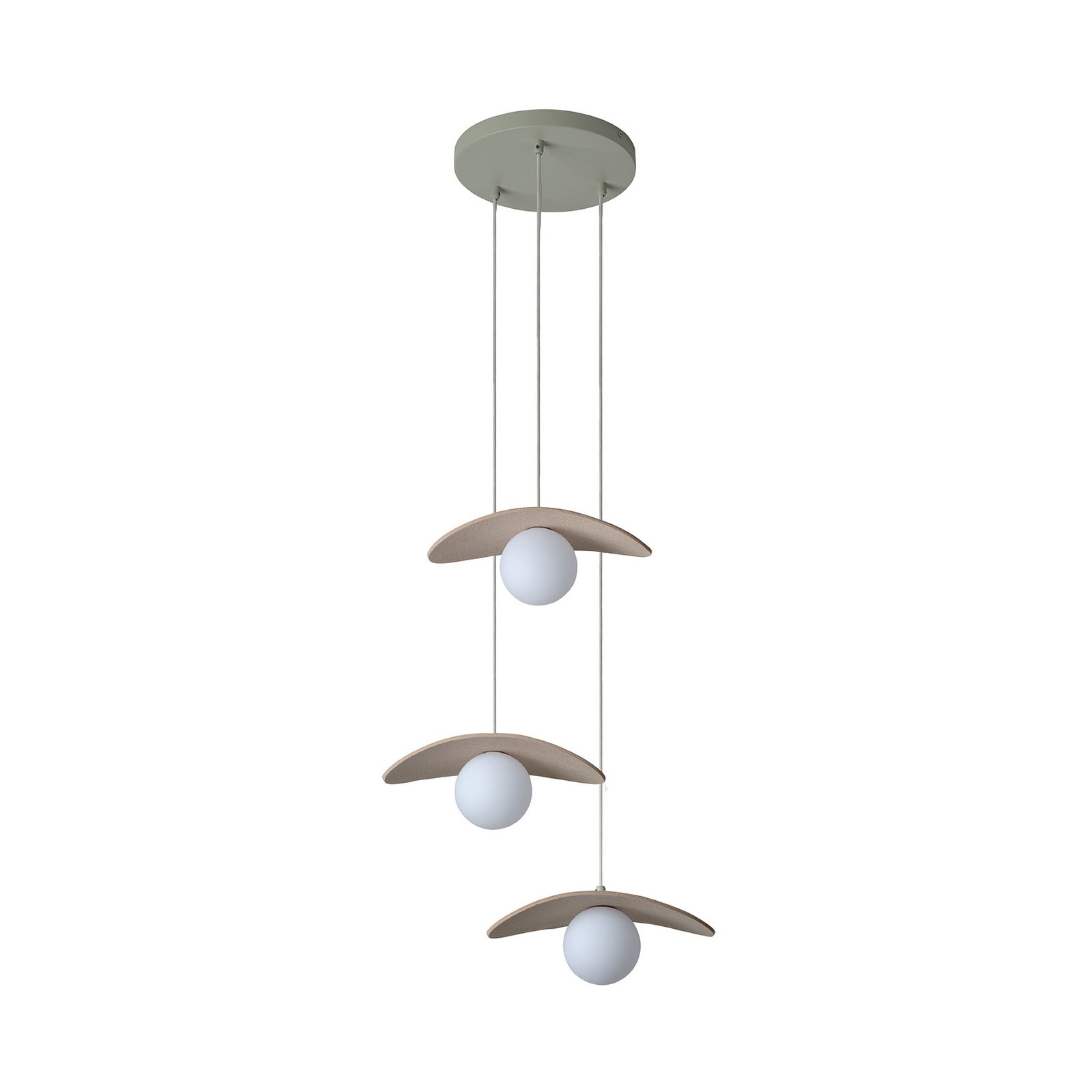 Lampada a sospensione OSRAM Decor Pearl, a 3 luci, beige, feltro, G9