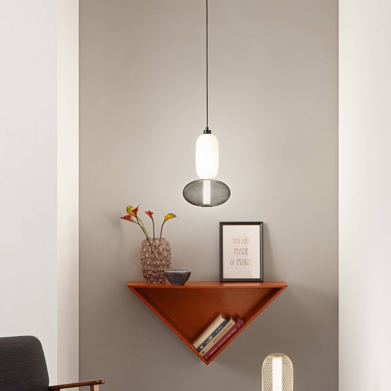 LED-Hängelampe INKAS, Höhe 90 cm, schwarz, Glas/Metall, CCT günstig online kaufen