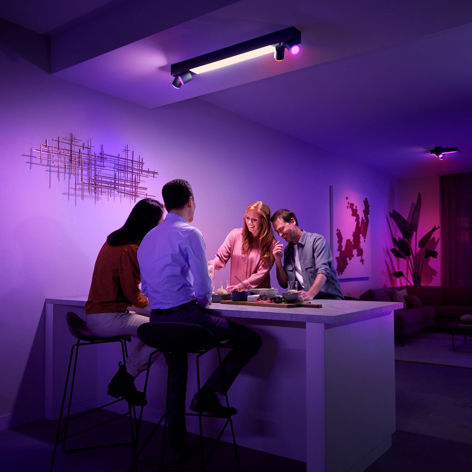 Philips Hue Centris vierflammig white&color