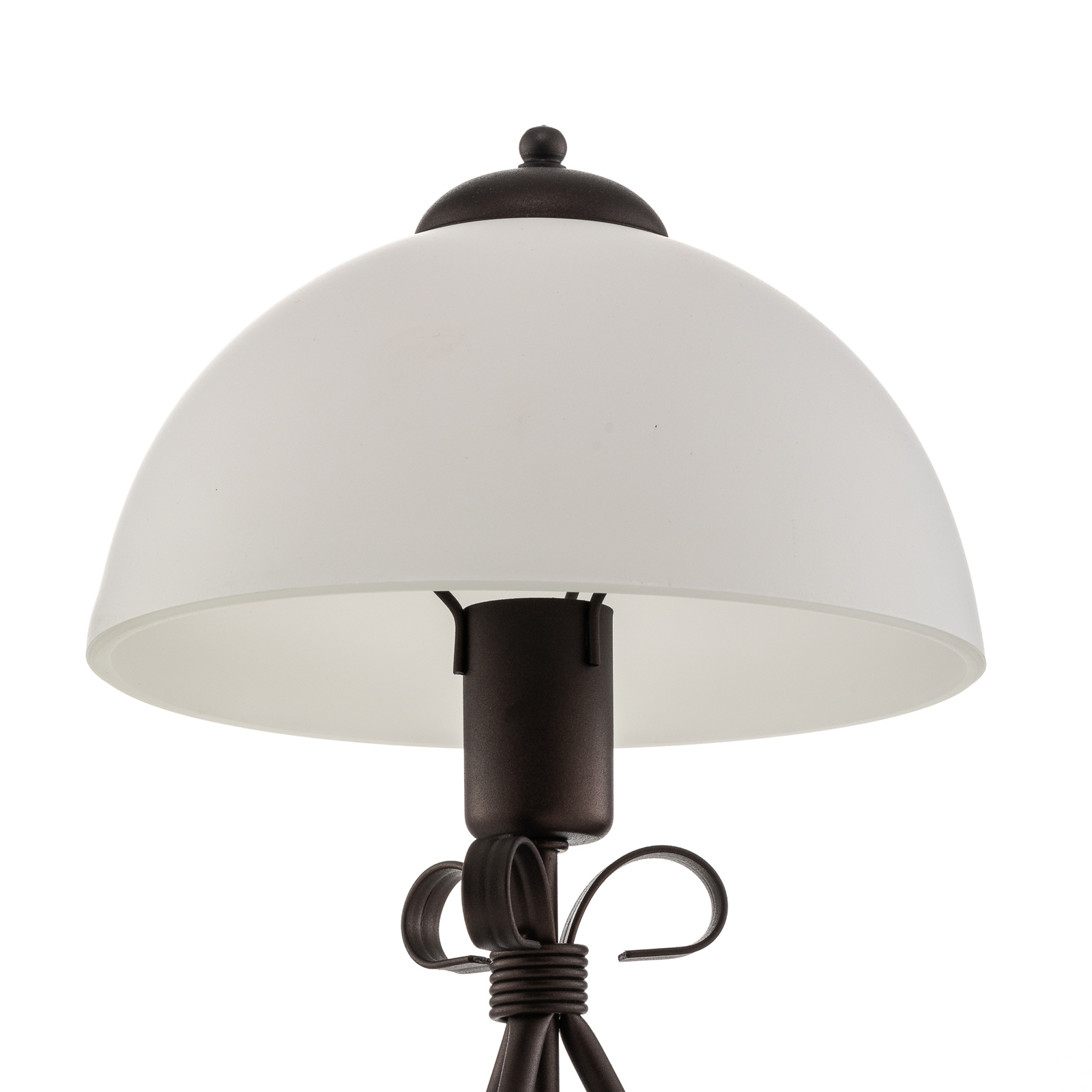 Adoro table lamp with a glass lampshade, brown
