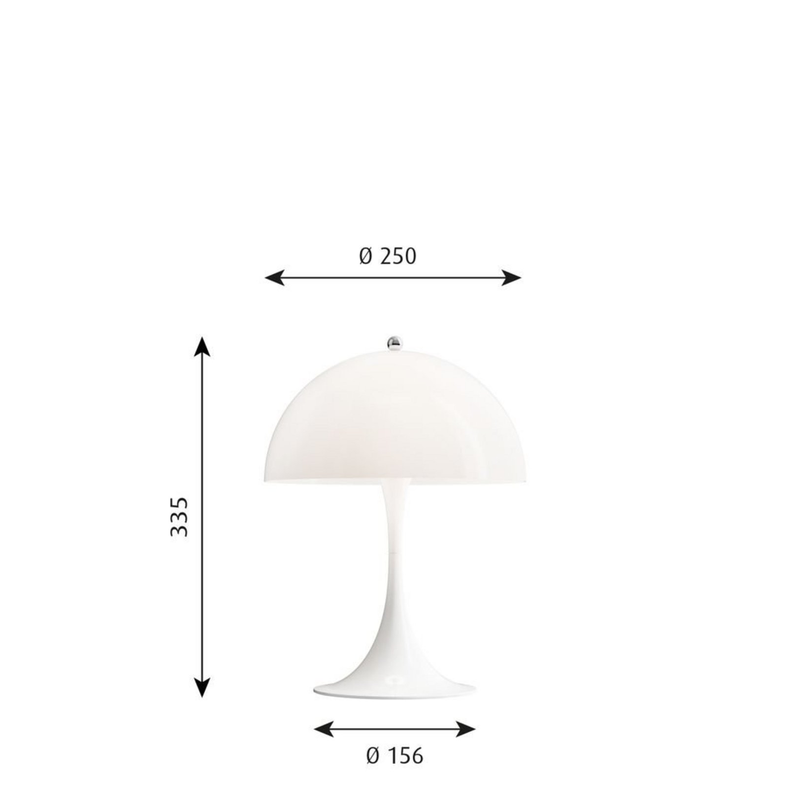 Panthella 250 Table Lamp Opal - Louis Poulsen