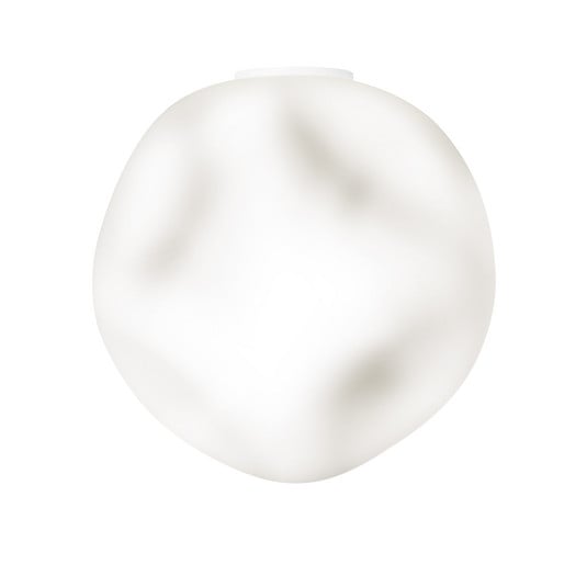 Lampa sufitowa Hoba Grande, Ø 36 cm, biała, szkło - Foscarini