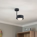 Mado ceiling light, steel, black, one-bulb