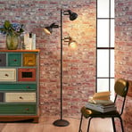 Lindby floor lamp Lilly, black, metal, 170cm, E14