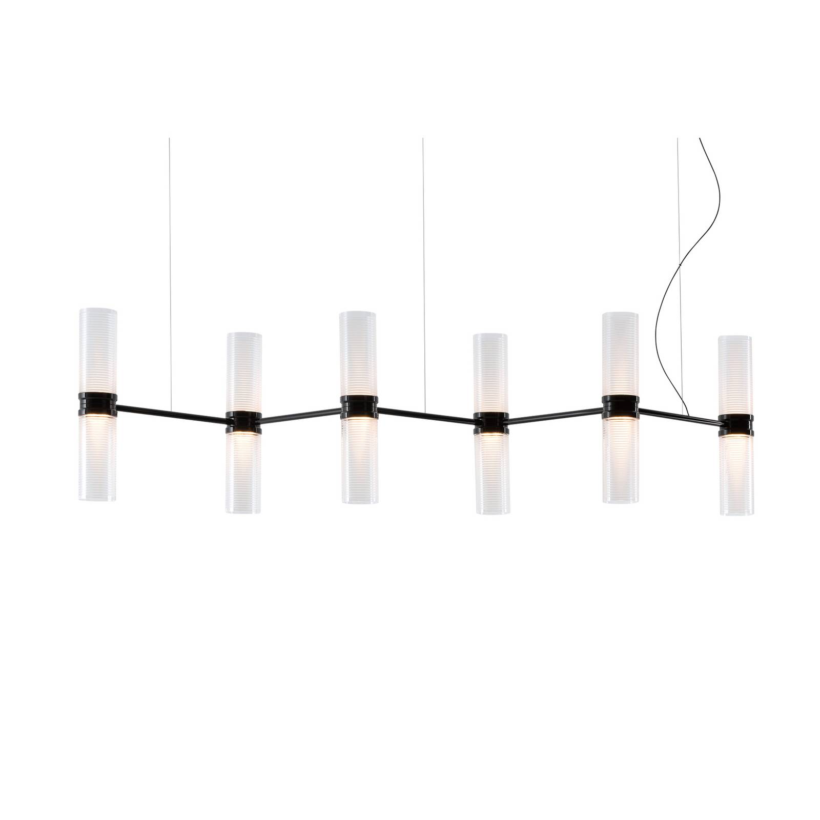 Artemide LED-Hängelampe Zephyr Linear, schwarz, Länge 160 cm