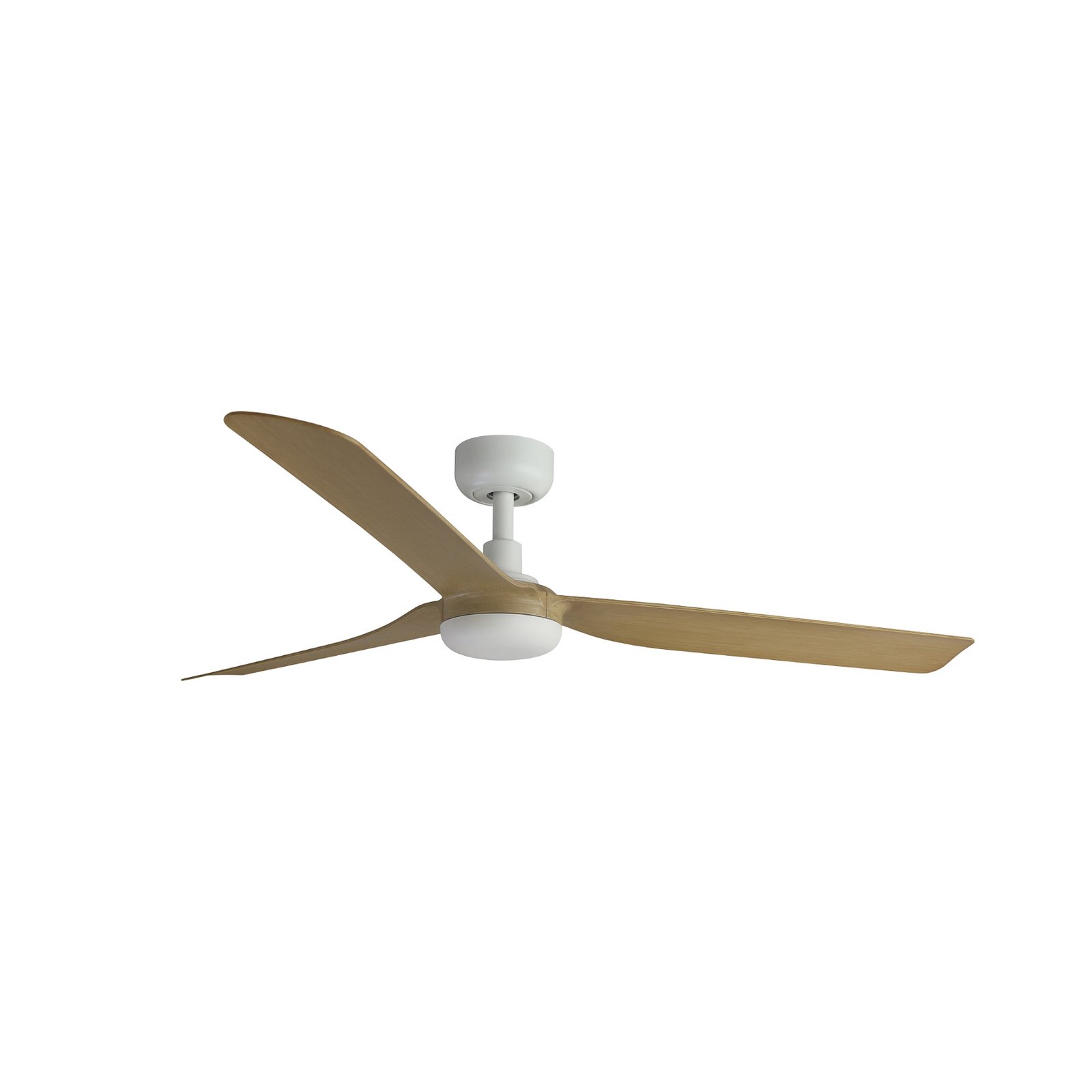 Ventilateur plafond Point M, DC, blanc/bois clair