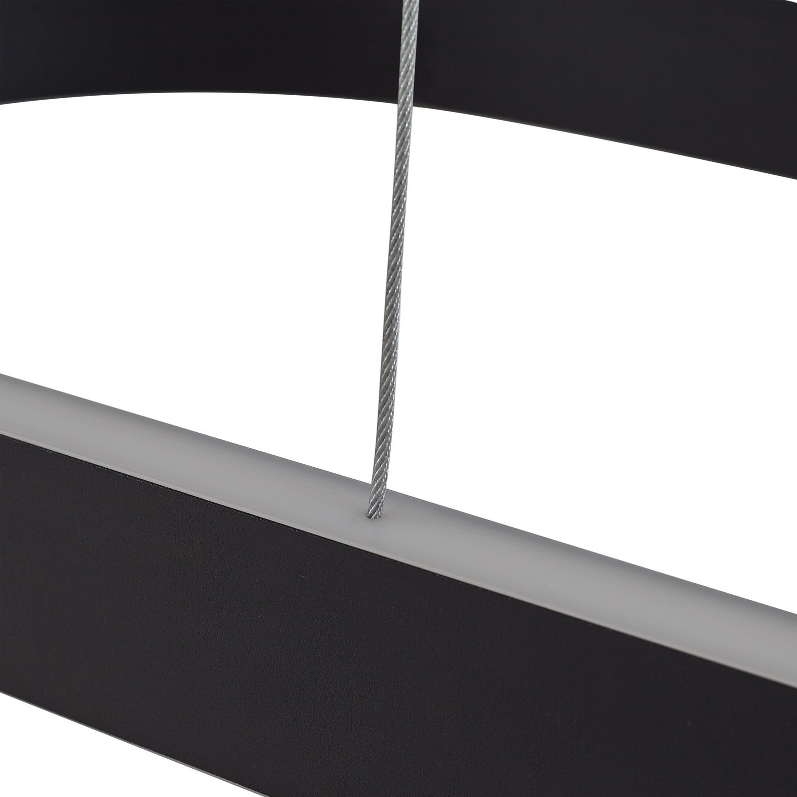 Lucande viedā LED piekaramā lampa Melinay, melna, CCT, Tuya