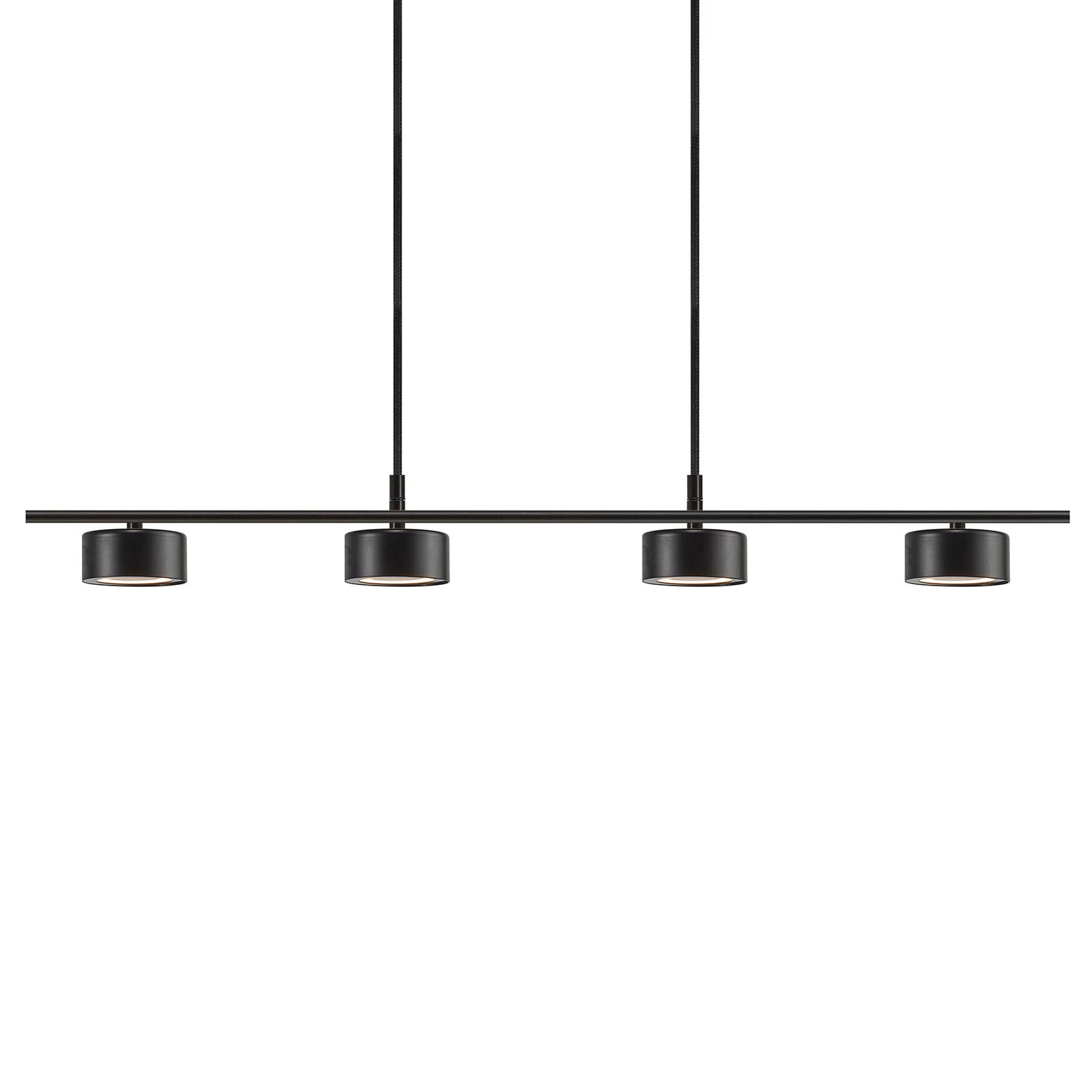 Clyde LED-riippuvalaisin, 4-lamppuinen, musta, pituus 115 cm – Nordlux Clyde LED-riippuvalaisin, 4-lamppuinen, musta, pituus 115 cm – Nordlux