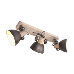 Spot da soffitto Gearwood, 3 luci lungo, antracite