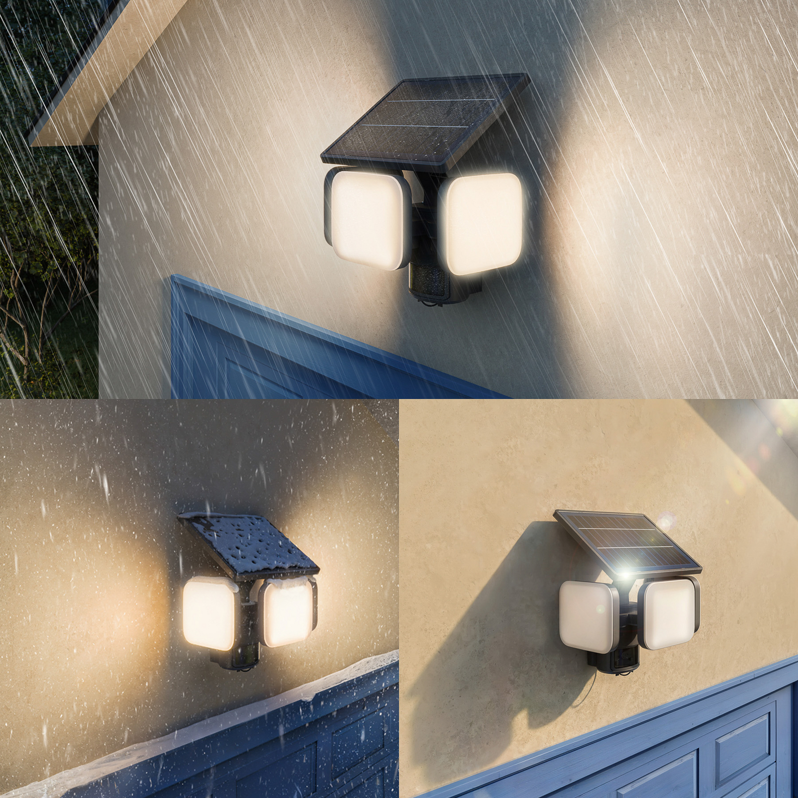 Philips LED-sončna svetilka Zyren, črna, 3.000 K, senzor, IP65 Philips LED-sončna svetilka Zyren, črna, 3.000 K, senzor, IP65