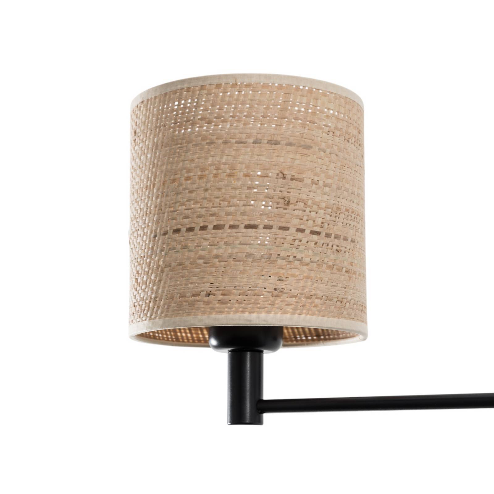 Wandleuchte Solo, Zylinder, Jute hell günstig online kaufen