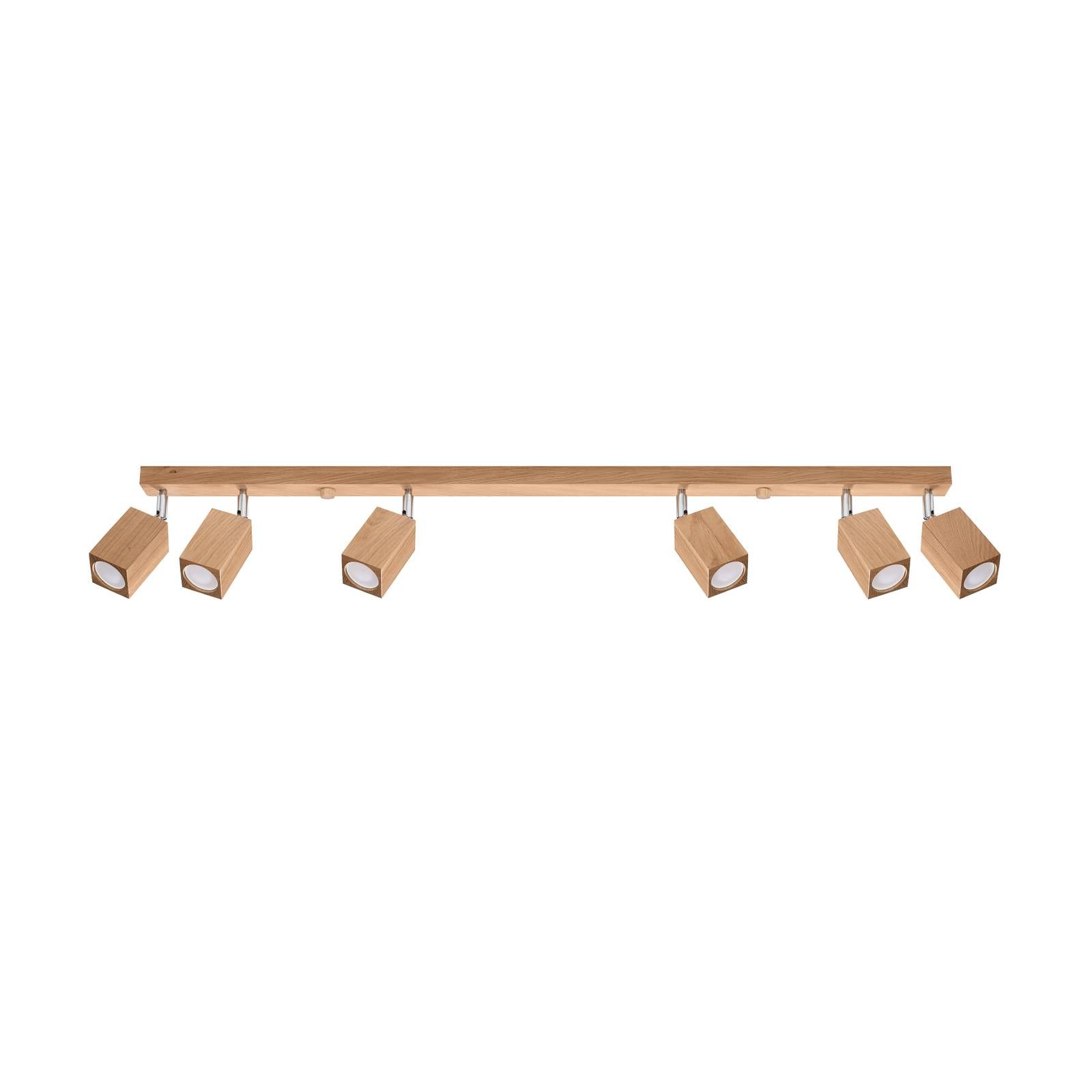 Envostar Peach Puff Deckenspot Holz Quader 6-flg.