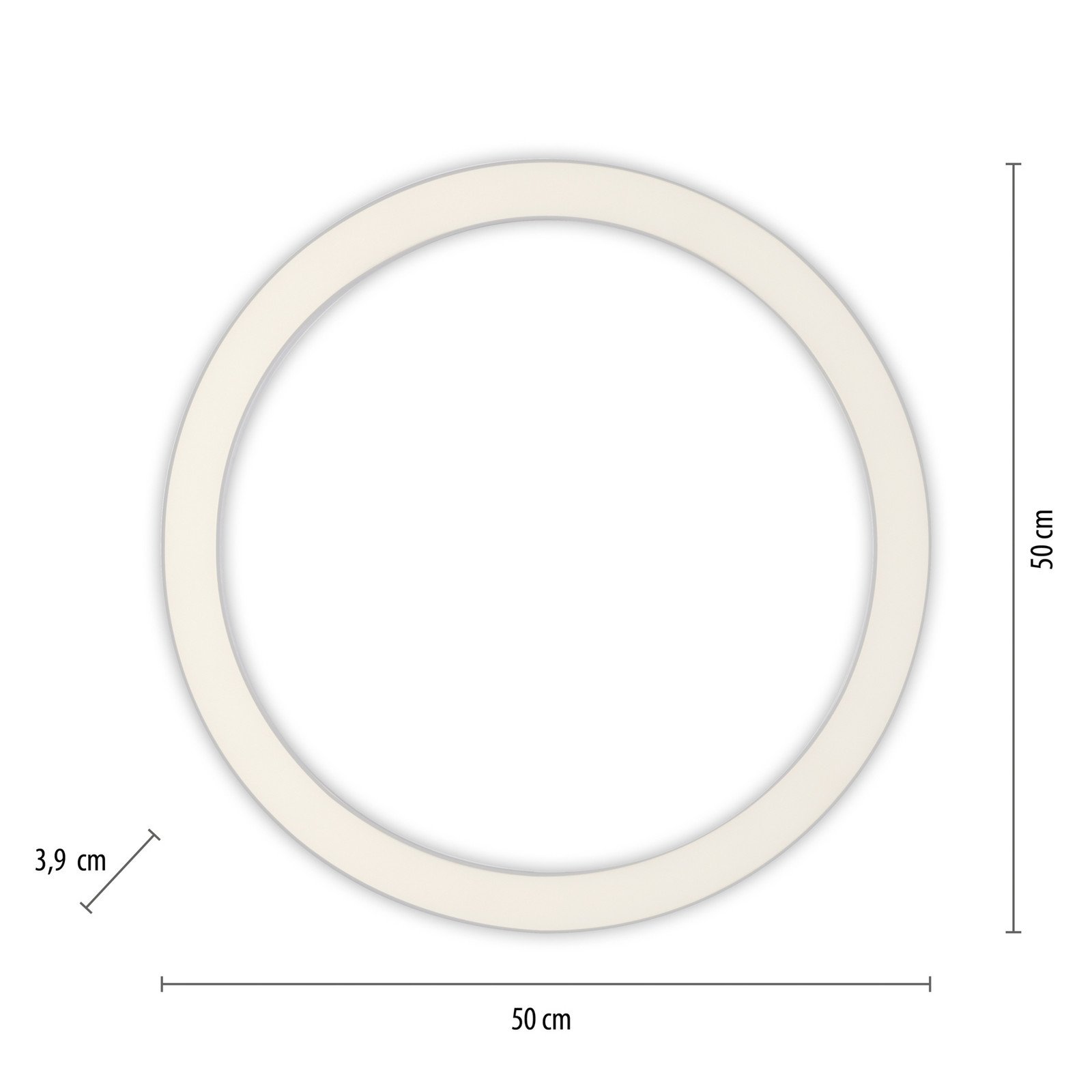PURE plafonieră LED Lines Ø 50 cm argintiu CCT - Camera de zi / sufragerie - Modern - Metal