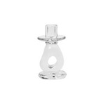 Portavelas Damo, transparente, cristal, altura 16 cm - ferm LIVING
