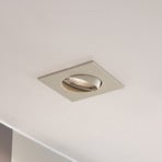 Prios inbouwlamp Fibur, beige, 9 cm, GU10