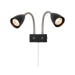 Ciro 2 Wandleuchte Black/Steel  - Markslöjd