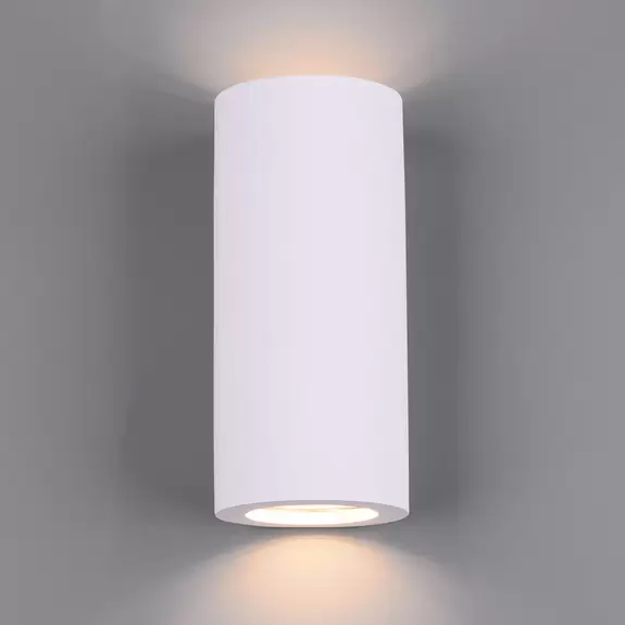 Lampenwelt Wandlampe Zazou aus Gips, zweiflammig