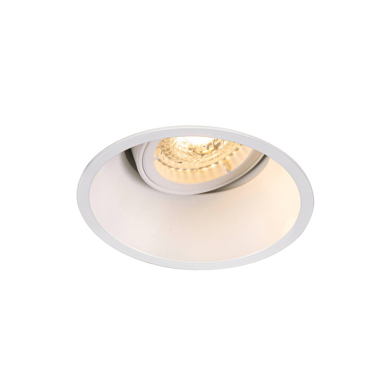 SLV Einbaulampe Horn, QPAR51, weiß, Aluminium, Ø 10,5 cm