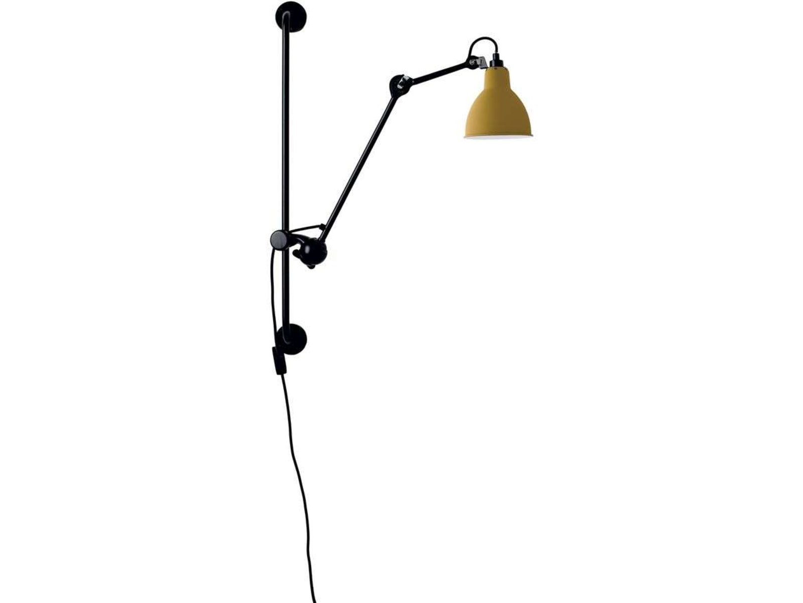 210 Aplique de Pared Amarillo/Negro - Lampe Gras