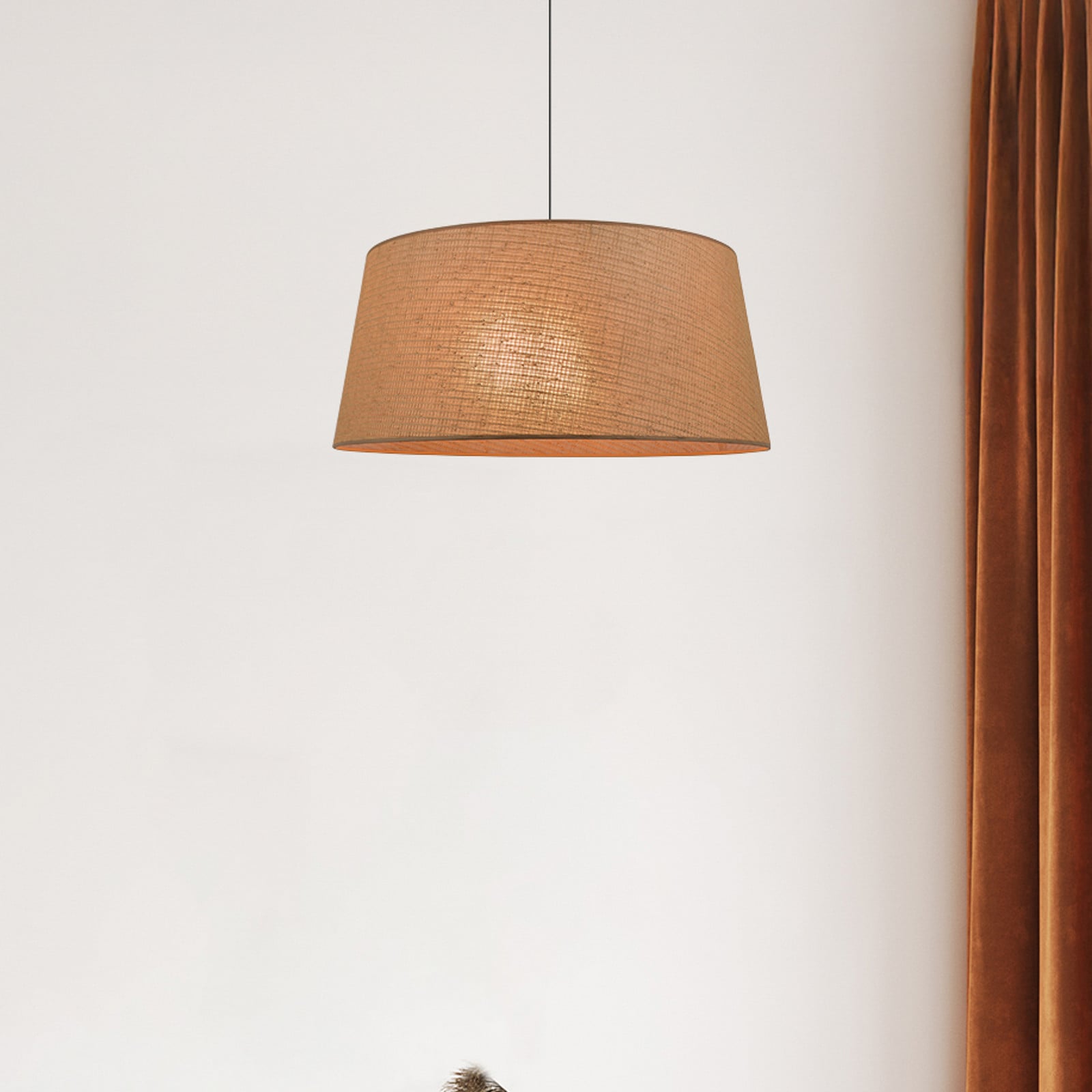 COREP Lampă suspendată Tambour Jamaica Ø 78 cm hârtie - Camera de zi / sufragerie - Hârtie / Carton