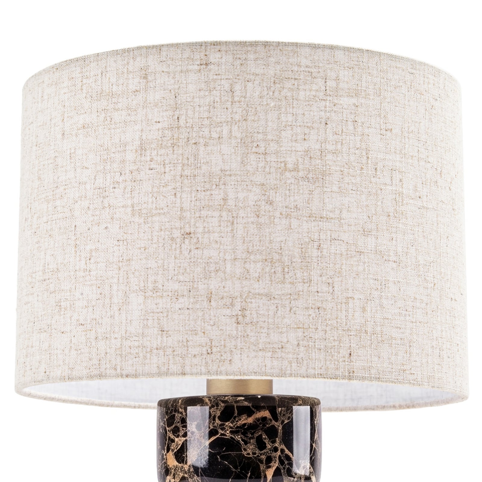 Stolová lampa Lucande Marcella, výška 45 cm, hnedá/krémová, mramor Stolová lampa Lucande Marcella, výška 45 cm, hnedá/krémová, mramor