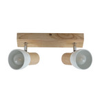 Thorin 2 Ceiling Lamp Wood/White - Lindby