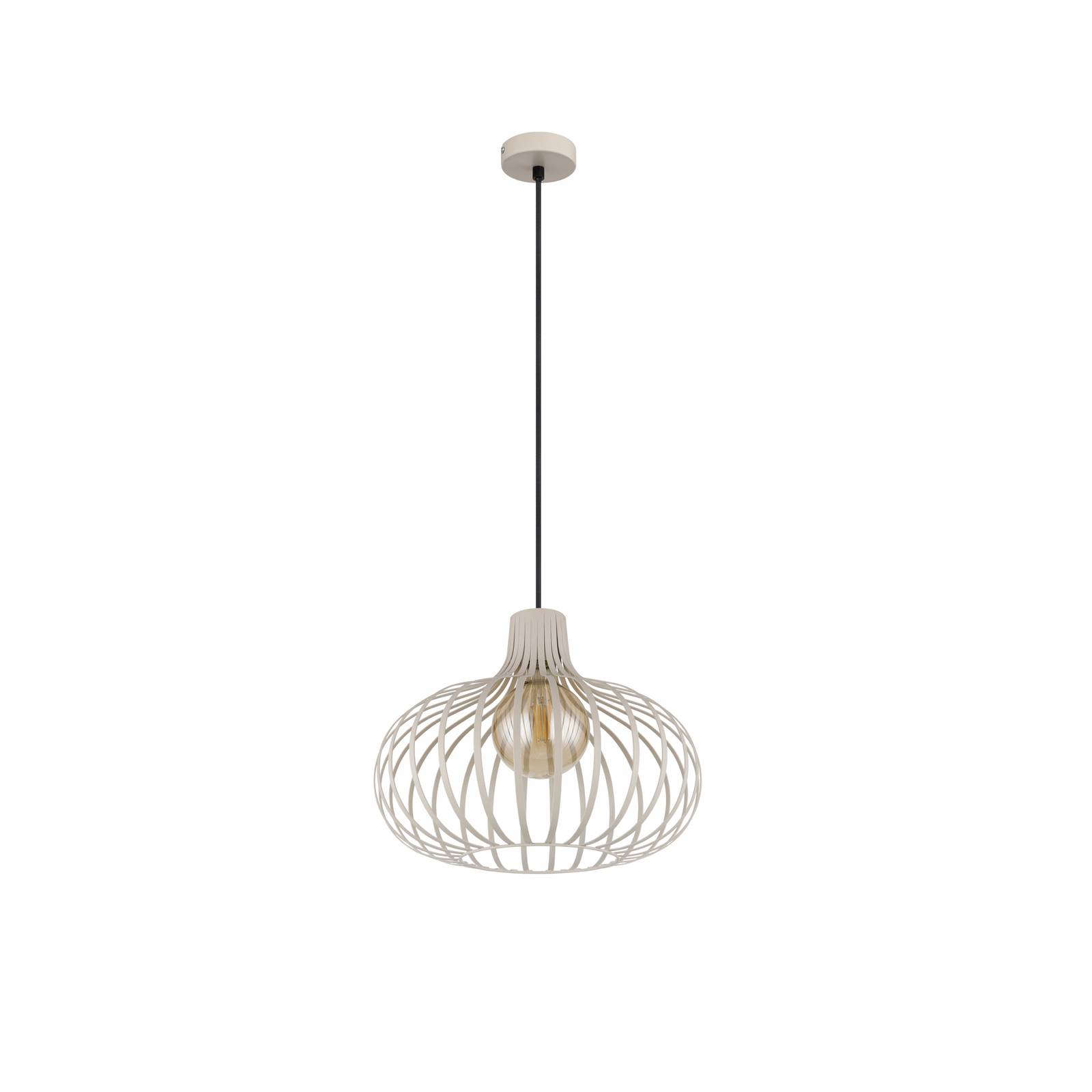 Hängeleuchte Mateo, creme/sandfarben, Metall, Ø 40 cm