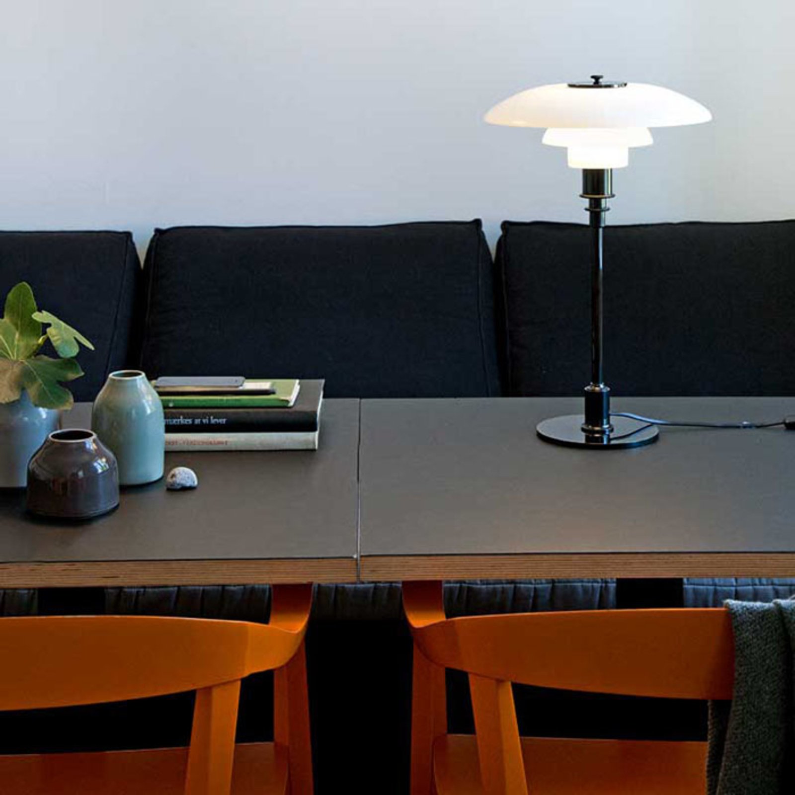 PH 3/2 Tafellamp Zwart Gemetaliseerd - Louis Poulsen
