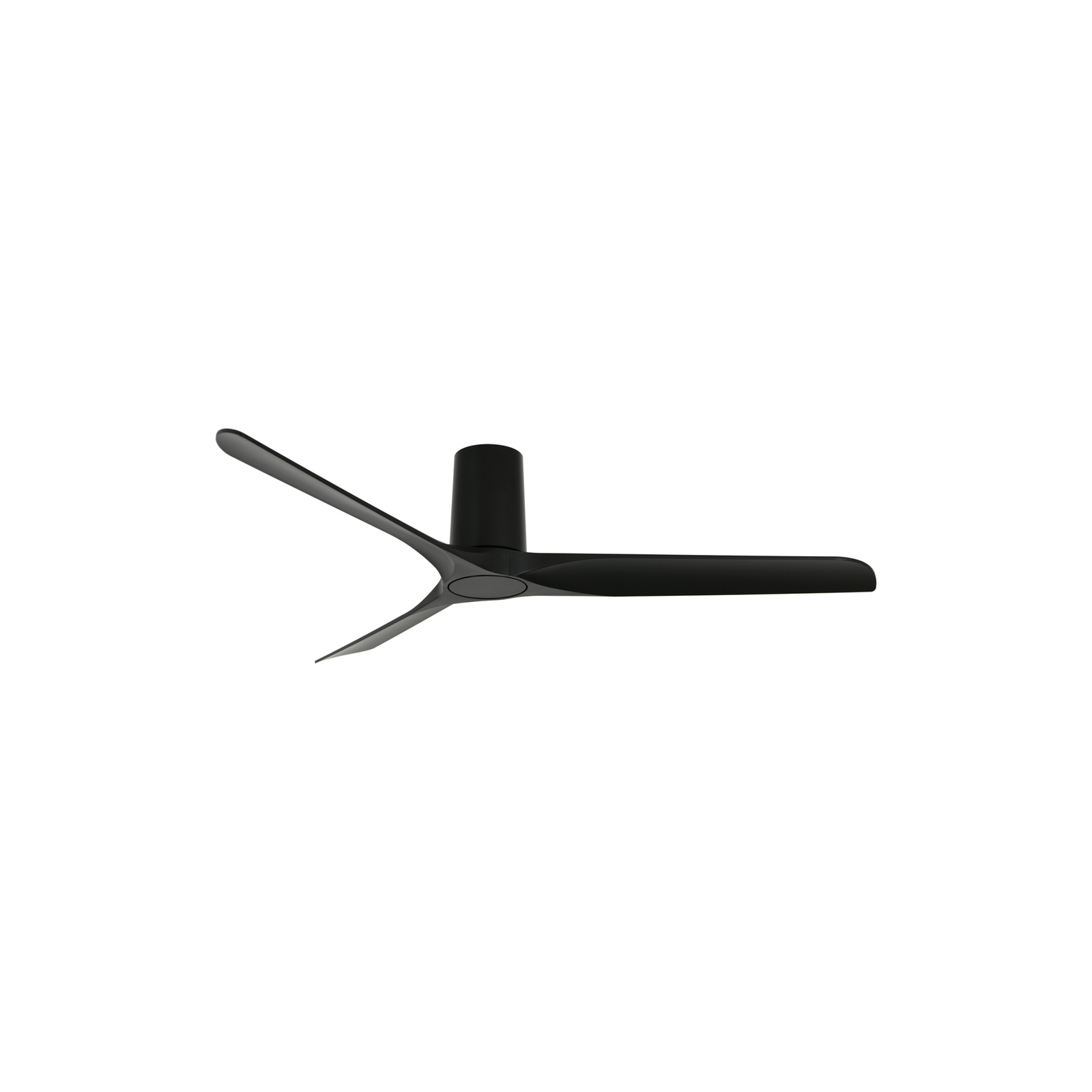 Londo ceiling fan with a remote control, black
